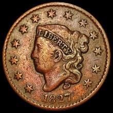 1827 Coronet Head Cent NEARLY UNCIRCULATED