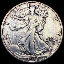 1916-D Walking Liberty Half Dollar CLOSELY UNCIRCU