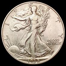 1938-D Walking Liberty Half Dollar CLOSELY UNCIRCU