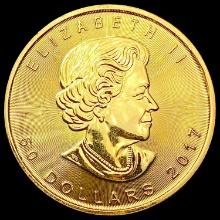 2017 $50 Gold Canada Maple 1oz UNCIRCULATED