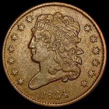 1834 Coronet Head Half Cent CLOSELY UNCIRCULATED