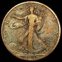 1921-D Walking Liberty Half Dollar LIGHTLY CIRCULA