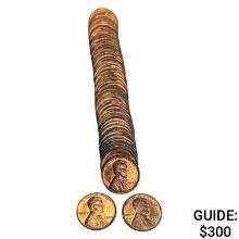 1944 BU 1944 Lincoln Cent Roll (50 Coins)