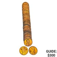 1951 BU 1951-D Lincoln Cent Roll (50 Coins)