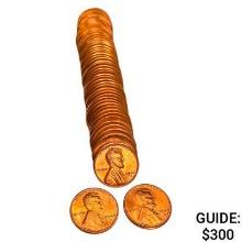 1948 BU 1948-S Lincoln Cent Roll (50 Coins)