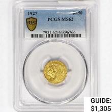 1927 $2.50 Gold Quarter Eagle PCGS MS62