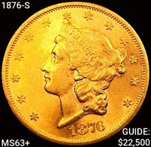 1876-S $20 Gold Double Eagle