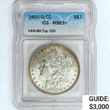 1900-O/CC Morgan Silver Dollar ICG MS63+ VAM-8