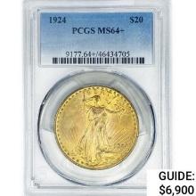 1924 $20 Gold Double Eagle PCGS MS64+