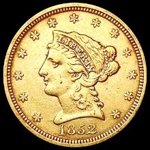 1852 $3 Gold Piece CLOSELY UNCIRCULATED