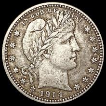 1914 Barber Quarter NEARLY UNCIRCULATED