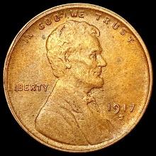 1917-S Wheat Cent CHOICE AU