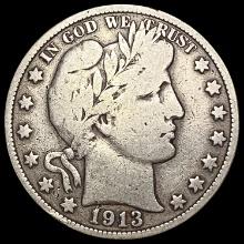 1913 Barber Half Dollar LIGHTLY CIRCULATED