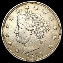 1891 Liberty Victory Nickel CHOICE AU