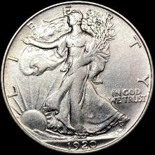 1920 Walking Liberty Half Dollar CLOSELY UNCIRCULA