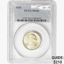 1935 Washington Silver Quarter PCGS MS66