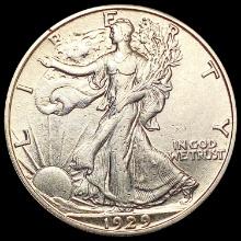 1929-S Walking Liberty Half Dollar CLOSELY UNCIRCU