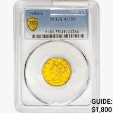 1900-S $5 Gold Half Eagle PCGS AU55