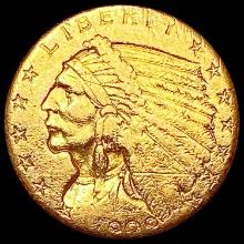 1909 $2.50 Gold Quarter Eagle NEARLY UNCIRCULATED
