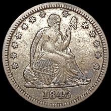 1845 Seated Liberty Quarter NICELY CIRCULATED