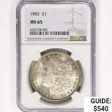 1883 Morgan Silver Dollar NGC MS65