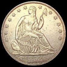 1853 A+R Seated Liberty Half Dollar CLOSELY UNCIRCULATED