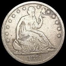 1871 Seated Liberty Half Dollar LIGHTLY CIRCULATED
