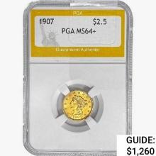 1907 $2.50 Gold Quarter Eagle PGA MS64+