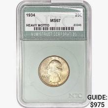 1934 Washington Silver Quarter NTC MS67