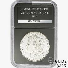 1887 Morgan Silver Dollar GG UNC  90% Silver