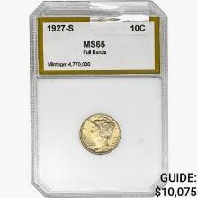 1927-S Mercury Silver Dime PCI MS65 FB
