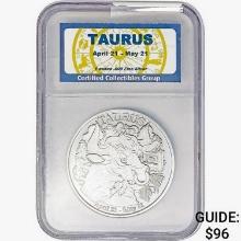 1oz .999 Fine Silver Taurus CCG