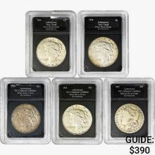 [5] 1895-1934 Asstd Silver Dollars BA VG