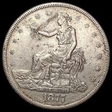 1877-S Micro S Silver Trade Dollar CLOSELY UNCIRCULATED