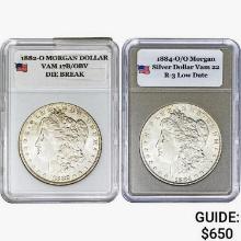 [2] 1882/1884-O Morgan Silver Dollar      VAM 17B/