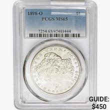 1898-O Morgan Silver Dollar PCGS MD65