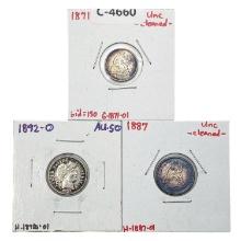 [3] 1871-1892 Silver Dimes