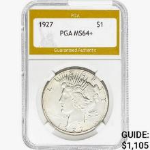 1927 Silver Peace Dollar PGA MS64+