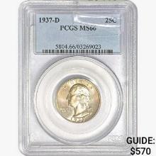 1937-D Washington Silver Quarter PCGS MS66