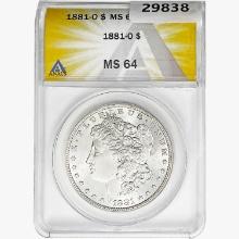 1881-O Morgan Silver Dollar ANACS MS64