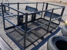 96"x48" work basket w/ fork pockets and skid steer mount