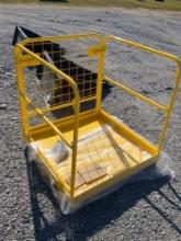 Pallet fork mounted safety basket