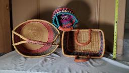 Hand Woven Baskets, and Cast Iron Home Decor Items
