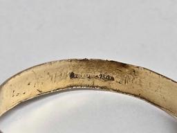 18k Gold Cubic Zirconia Heart Ring