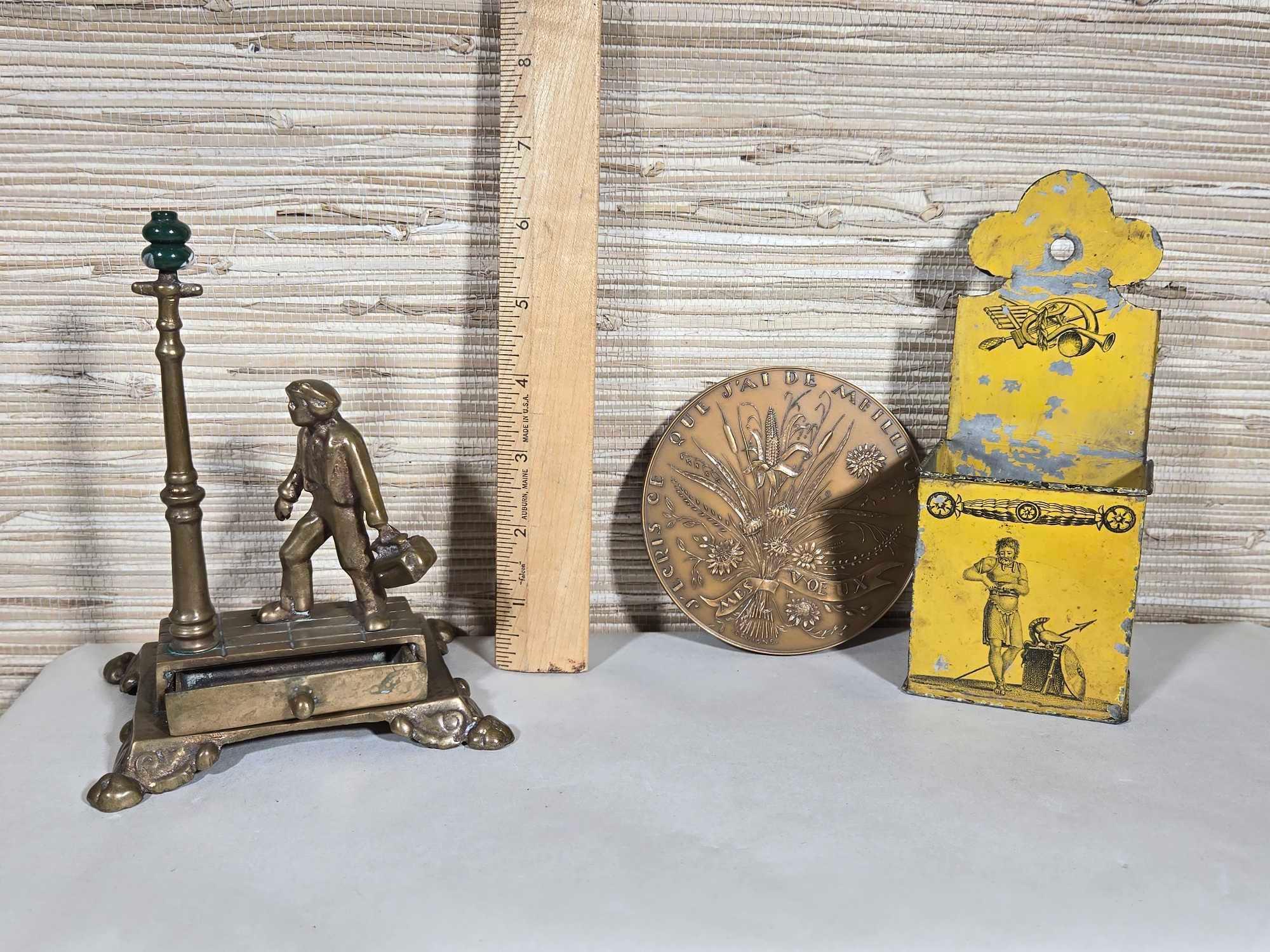 Estate Collection of Vintage Metal Ware Incl. Bookends, Bird Statues, & More