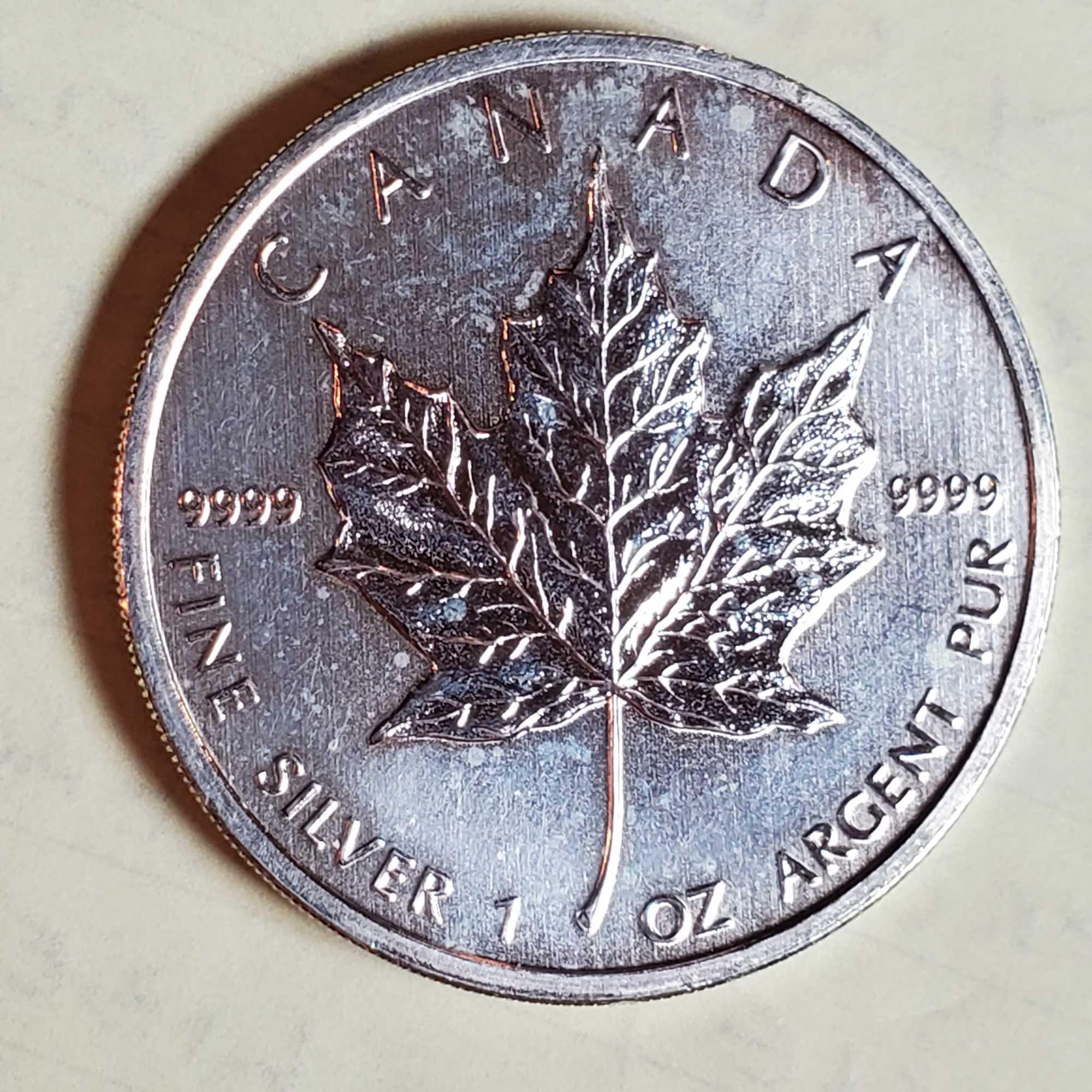 4 1 Oz .999 Silver Bullion Coins - 2015 & 2016 Silver Eagles, 2011 Maple Leaf and 2023 Libertad