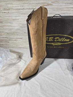 Women's J.B. Dillon Western Leather Boots New in Box