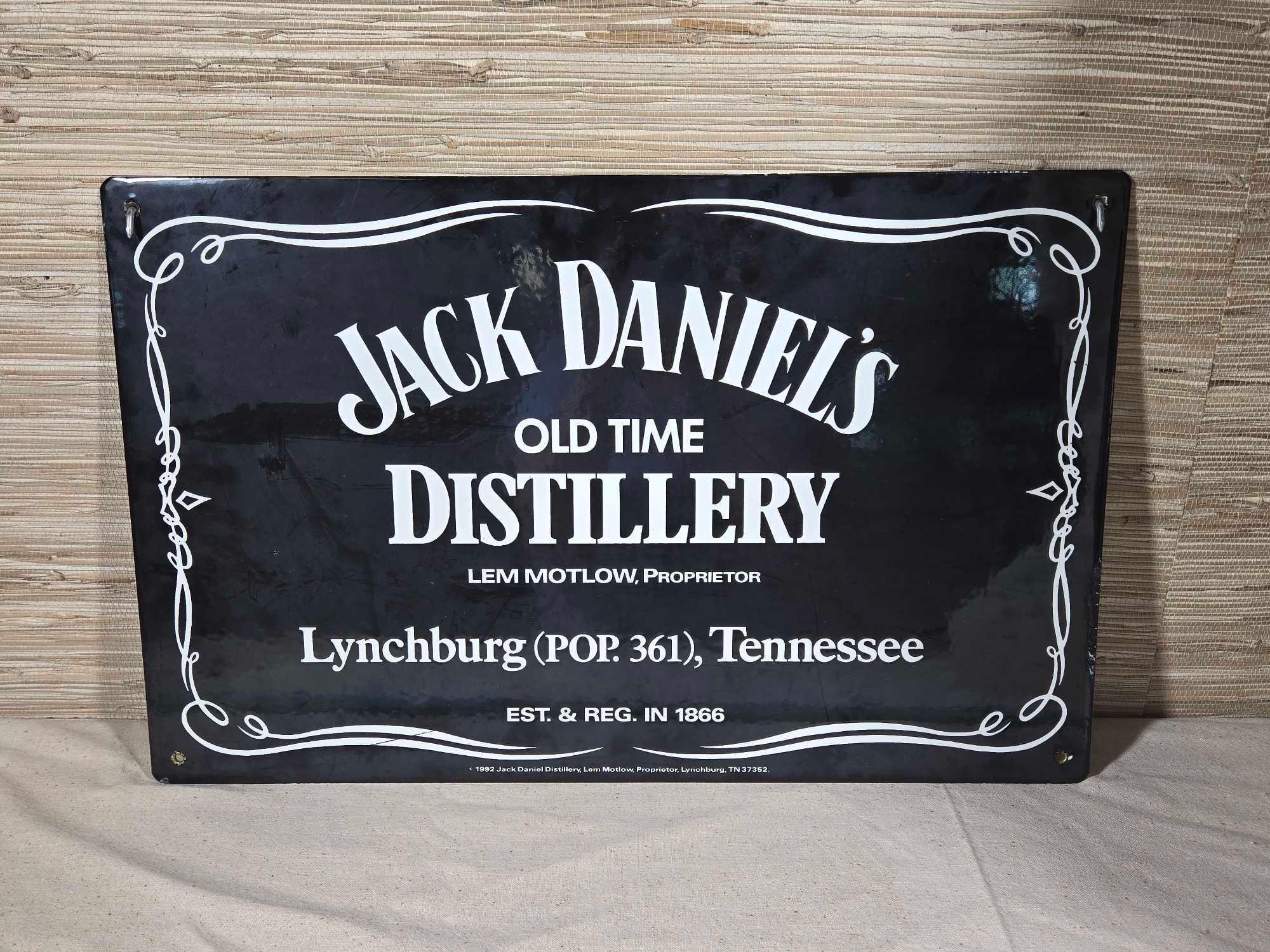 Jack Daniels Double Sided Sign & Statue