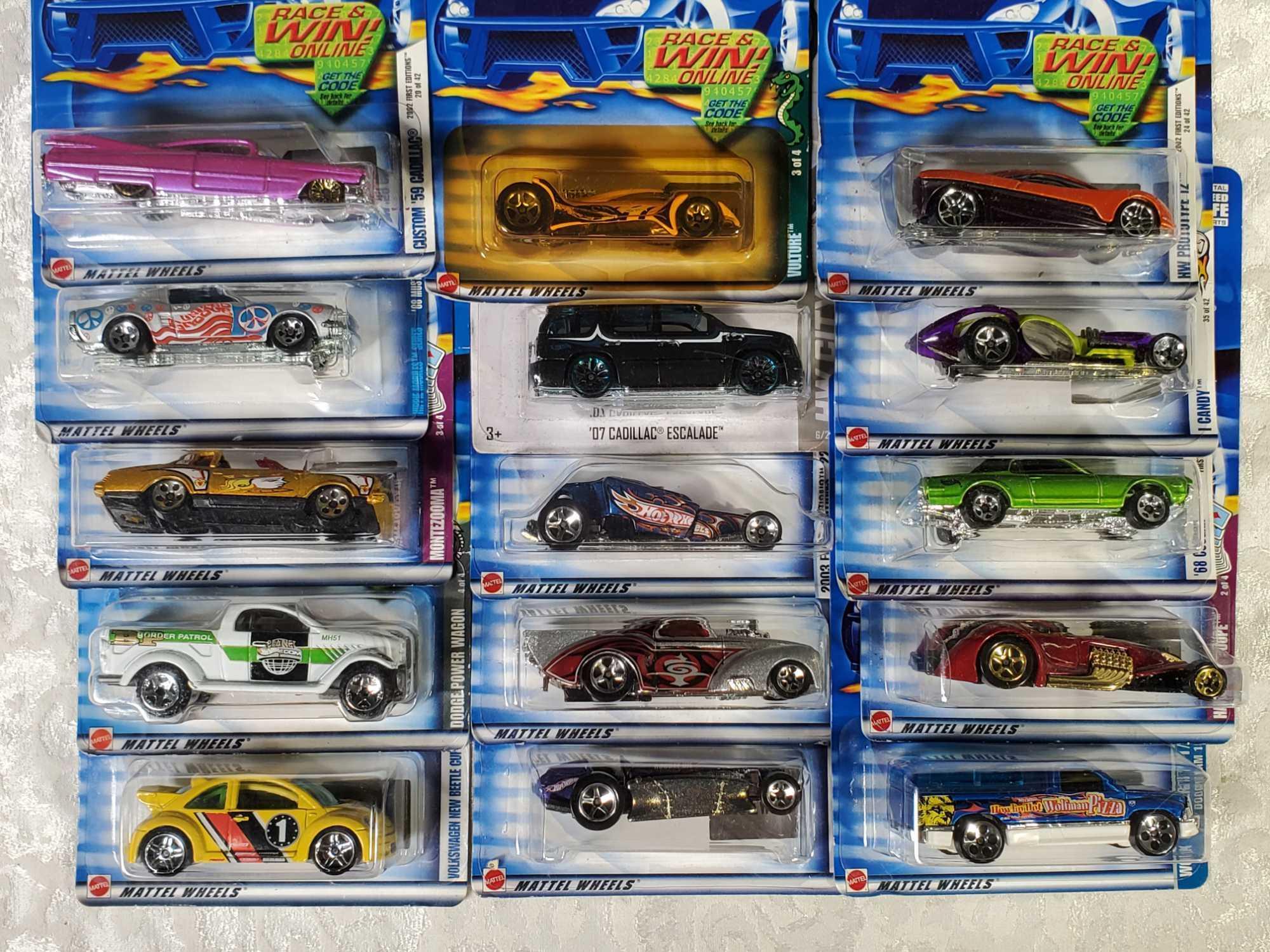 64 Hot Wheels 1/64 Scale Die Cast Cars In Original Bubble Packs