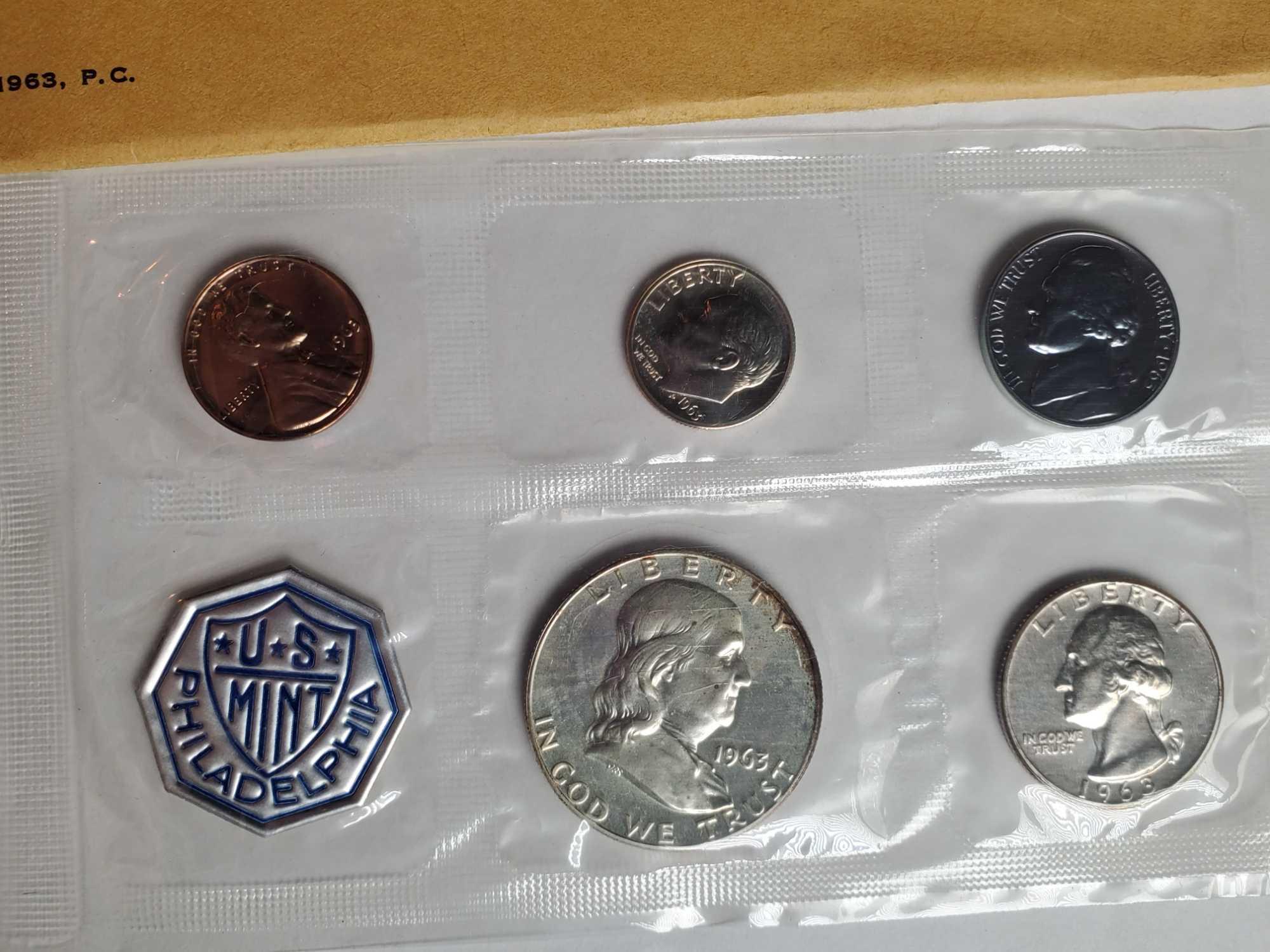 4 US Silver Mint Proof Sets - 1961, 1962, 1963 and 1964